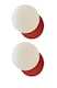 image 1 of ValueLights Darla Pair Rust Frosted Globe Bathroom Wall Lights | Orange