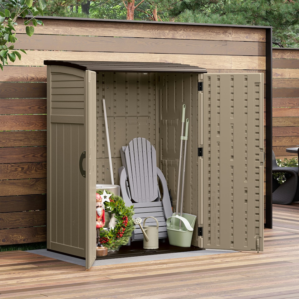 image 1 of Suncast Aston Large Storage Cabinet - Sand | Brown