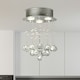 image 4 of 3LT CHROME CEILING FLUSH WITH ACRYLIC DROPS