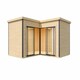 image 2 of Domeo 6 + Domeo 6 Al pack ISO-Log Cabin, Wooden Garden Room, Timber Summerhouse, Home Office - L500 x W509.3 x H250.8 cm Brown