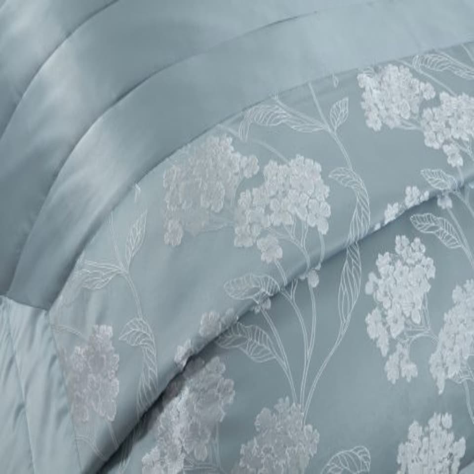 image 1 of English Garden Bedspread Duck Egg Blue | Blue