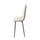 image 3 of Aspen Round Dining Table with 4 Straight Stitch Cord Dining Chairs - Grey Oak/Black - Flat Packed Grey
