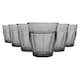 image 1 of Duralex 6 Piece Picardie Drinking Tumbler Glasses Set - Tempered Glass Tumblers for Water, Juice, Whisky - Grey - 250ml | Grey | Grey
