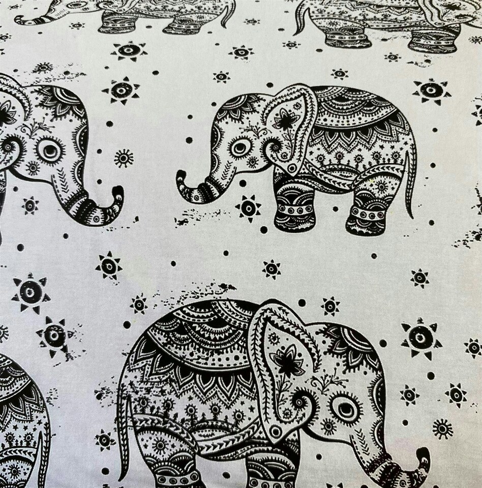 image 1 of Elephant Duvet Cover Set - Single - Black