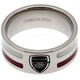 image 1 of Arsenal FC Colour Stripe Ring - Silver/Red/White - Medium