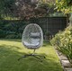 image 4 of URBNLIVING Rattan Hanging Egg Chair With Stand Indoor Outdoor