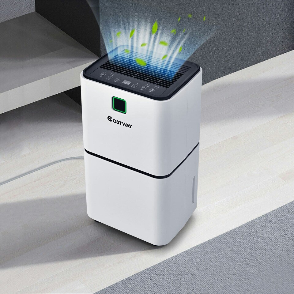 image 1 of COSTWAY 12L/D Portable Room Dehumidifier W/ Digital Control Panel