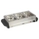 image 1 of Cooks Professional 3-Section Buffet Warmer 4.5L with Hotplate Function | Silver | Silver | 1