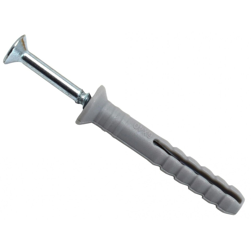 Masonmate Nylon Hammer-in Fixing - Multi Colour - 6 x 40mm (150)