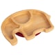 image 1 of Tiny Dining Children's Bamboo Suction Elephant Plate - Red