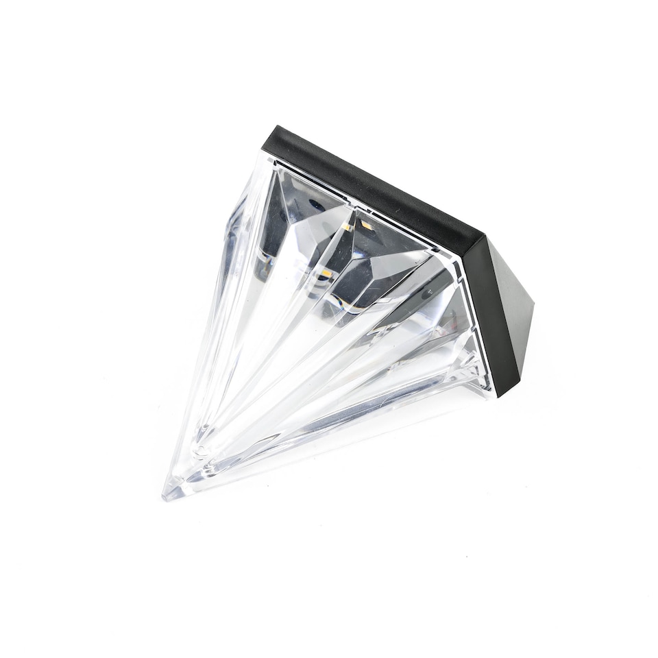 image 1 of Pack of 4 Solar Diamond Fence Lights Warm White