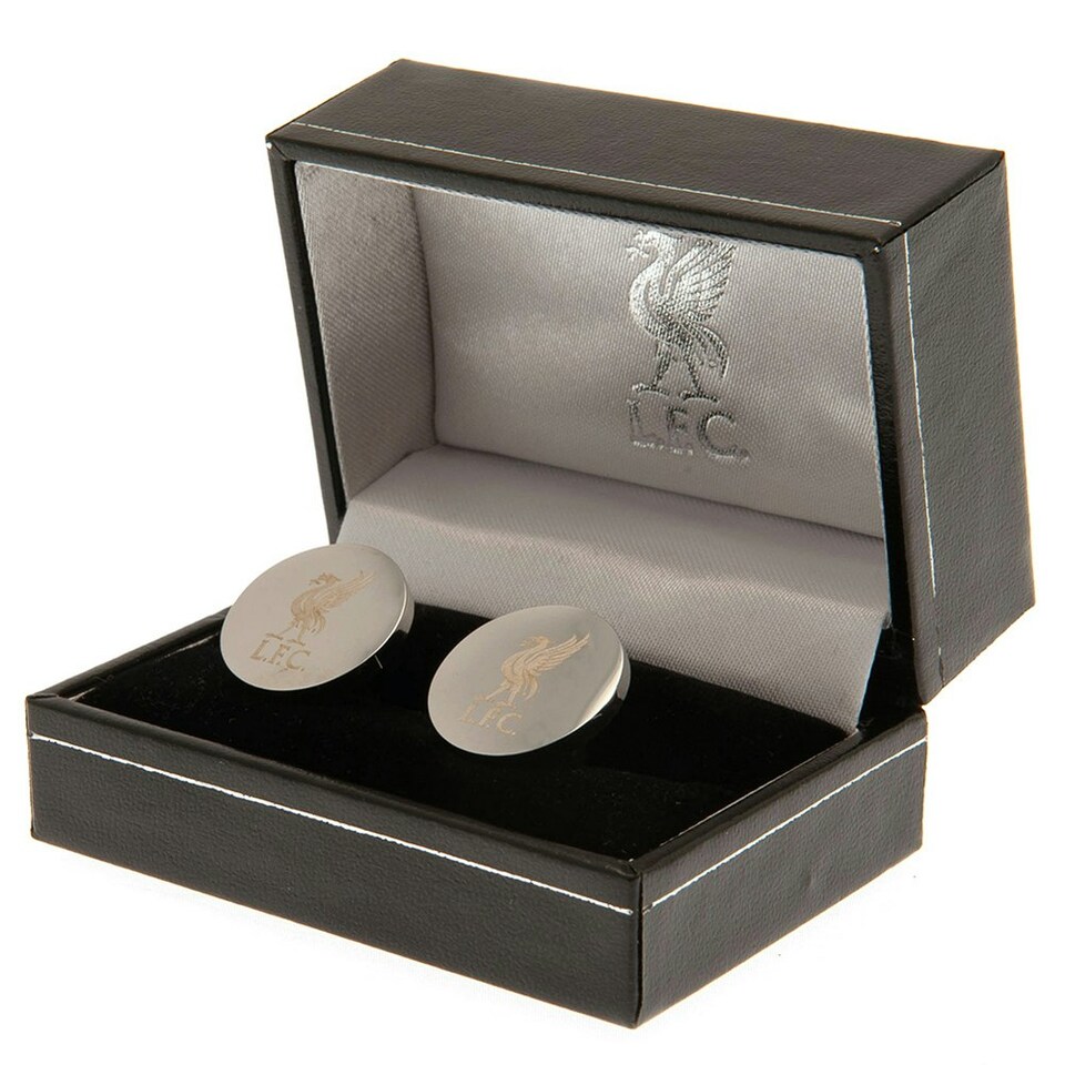 image 1 of Liverpool FC Round Stainless Steel Cufflinks - Silver - One Size