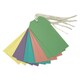 image 1 of Pack of 10 Assorted Pastel Colour 120x60mm Strung Tags