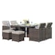 image 1 of Direct Wicker 9 Pieces Outdoor Rattan Garden Dining Table and Chair Set