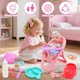 image 3 of 12 Inch Baby Doll Toys Feeding Set with Carry Backpack High Chair Playset