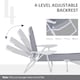image 6 of Outsunny Folding Sun Lounger Garden Reclining Lounge Chair 4Level Backrest