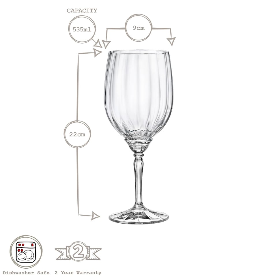 image 1 of Bormioli Rocco Florian Red Wine Glasses - 535ml - Blue - Pack of 6