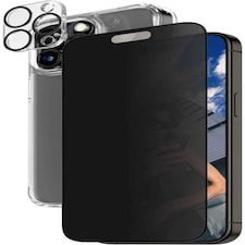 Panzer Glass Privacy Powerful 3 in 1 Bundle Pack for iPhone 15 Pro Max 6.7 - B1175+P2812