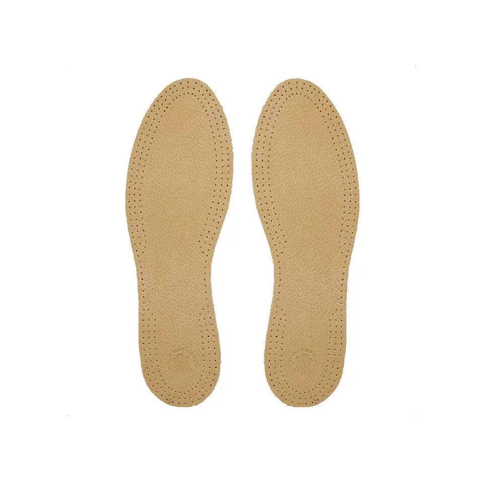 image 1 of BIRCH Gents Leather Insoles One Size - Trim for Perfect Comfort Fit | Brown