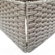 image 3 of Holly International Grey Rattan Folding Christmas Tree Skirt Collar