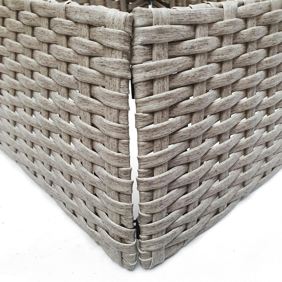image 1 of Holly International Grey Rattan Folding Christmas Tree Skirt Collar