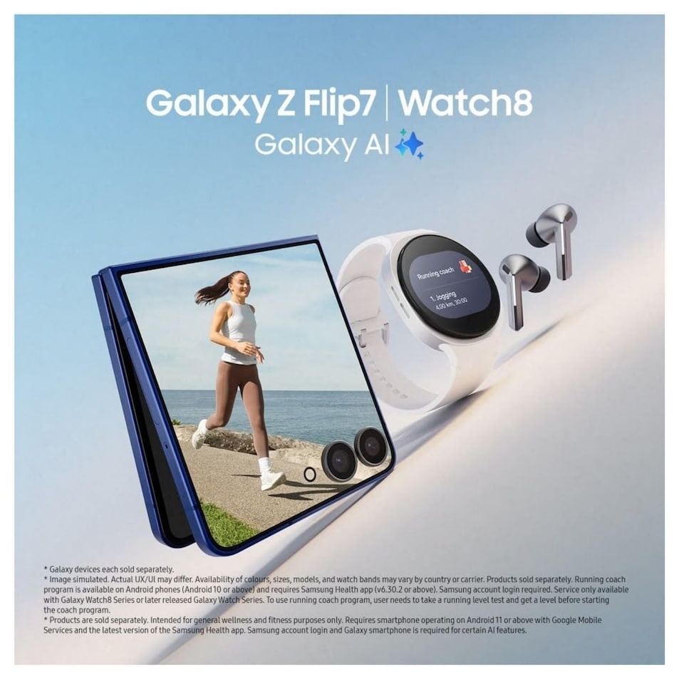 image 1 of Samsung Galaxy Z Flip7 512GB 8GB Blue foldable smartphone