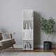 image 3 of 4 -Cube Tall Shelving Unit With Metal Doors Brown | Brown / Black