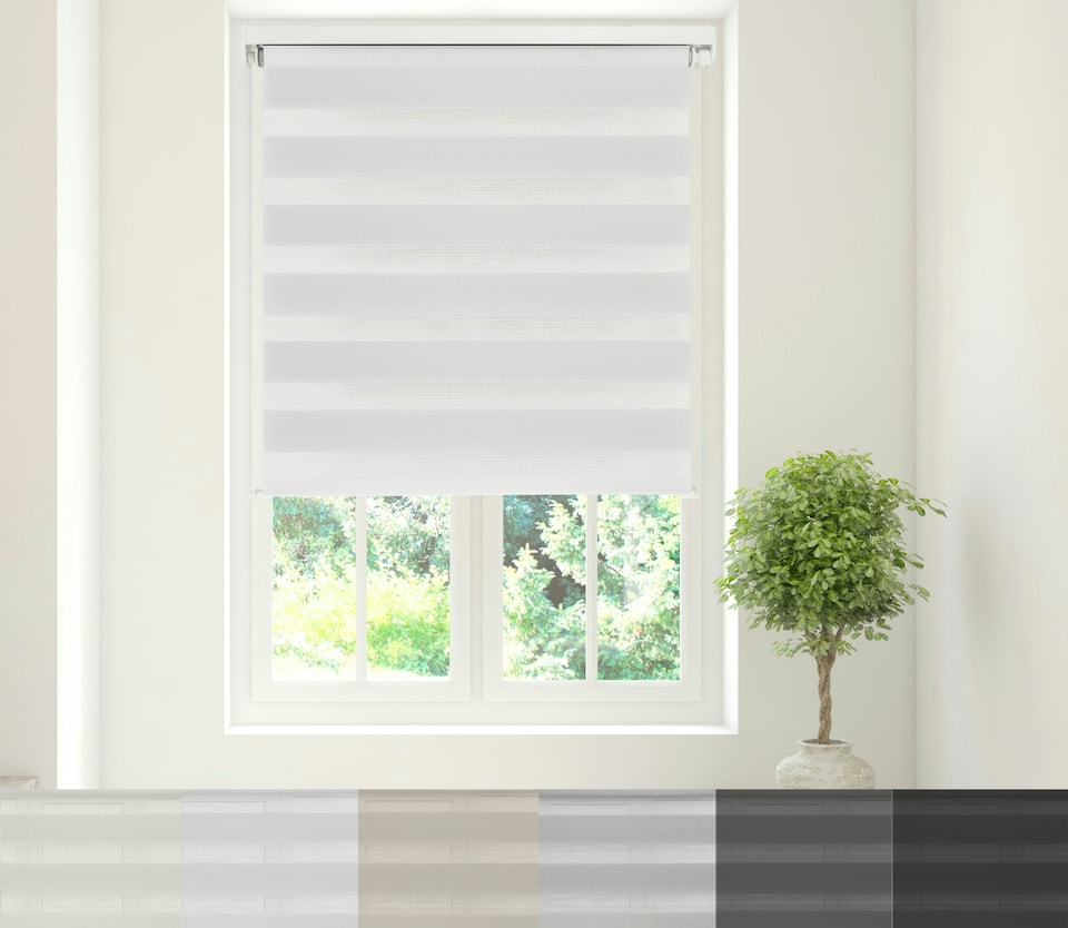 image 1 of Day/Night Roller Blind 110cm x 160cm | White