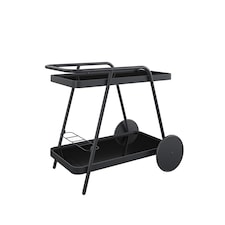 Novogratz Barbie Outdoor Bar Cart with Wheels Charcoal
