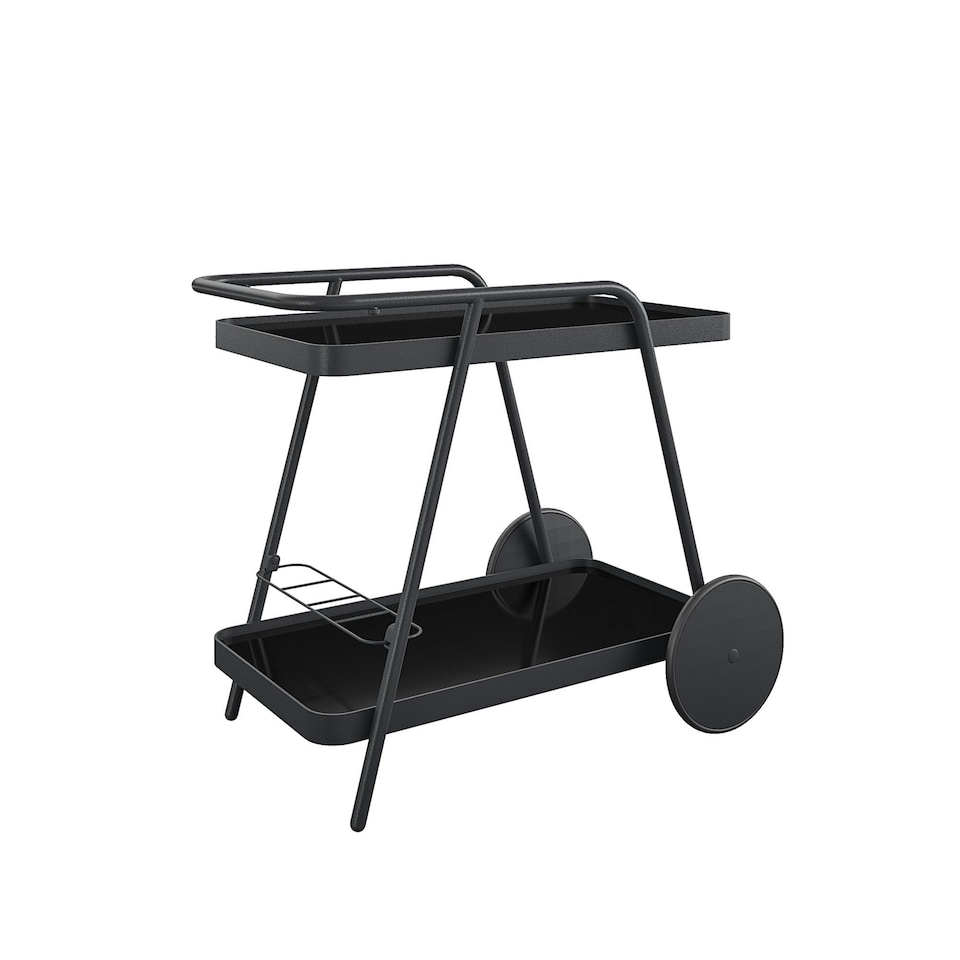 image 1 of Novogratz Barbie Outdoor Bar Cart with Wheels Charcoal
