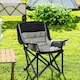 image 8 of Outsunny Camping Chair for Adults, Padded Folding Chair, Olive Green 