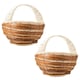 image 1 of FabFinds Corn Leaf & Mango Hanging Basket 31cm 2 Pack