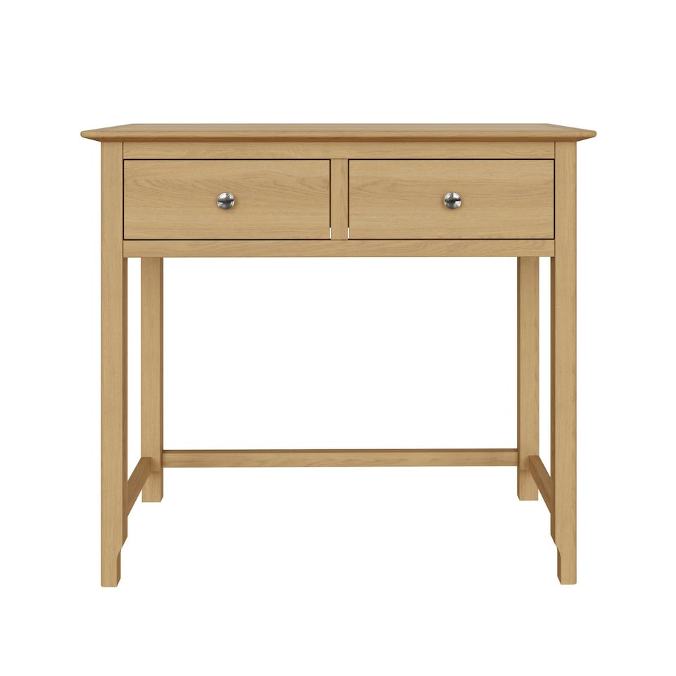 image 1 of Taberno 2 Drawer Dressing Table Natural Oak Brown