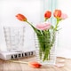 image 3 of Crystal Look Heavy Glass Bouquet Flower Vase Holder Home Table Elegant Decor | Clear | London