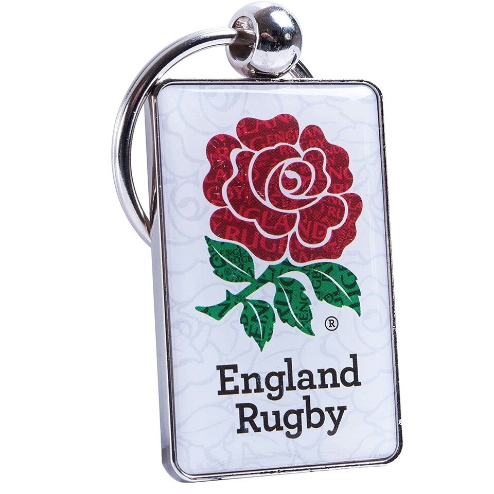 England RFU Rose Keyring - White/Red - One Size