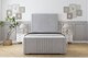image 1 of Sloomy Harrington Silver Plush Bed Frame With Mattress With 50" Upholstered Headboard 3' Single