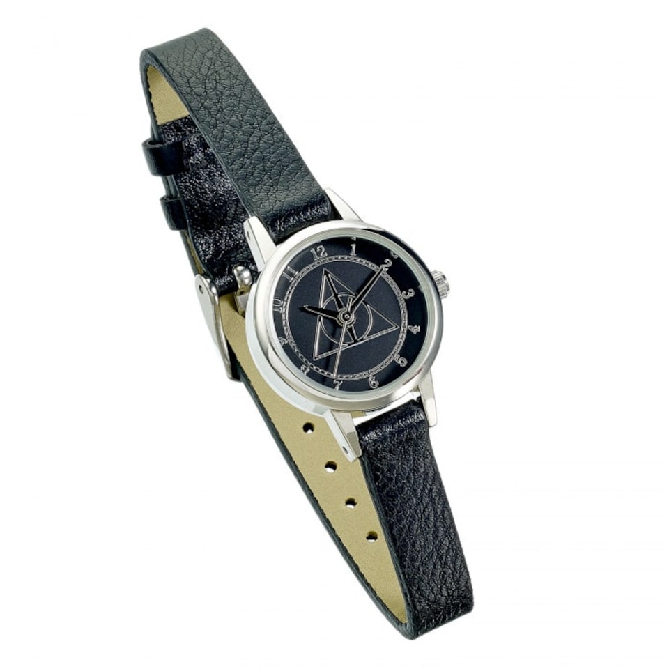 image 1 of Harry Potter Womens/Ladies Deathly Hallows Faux Leather Watch - Black - One Size