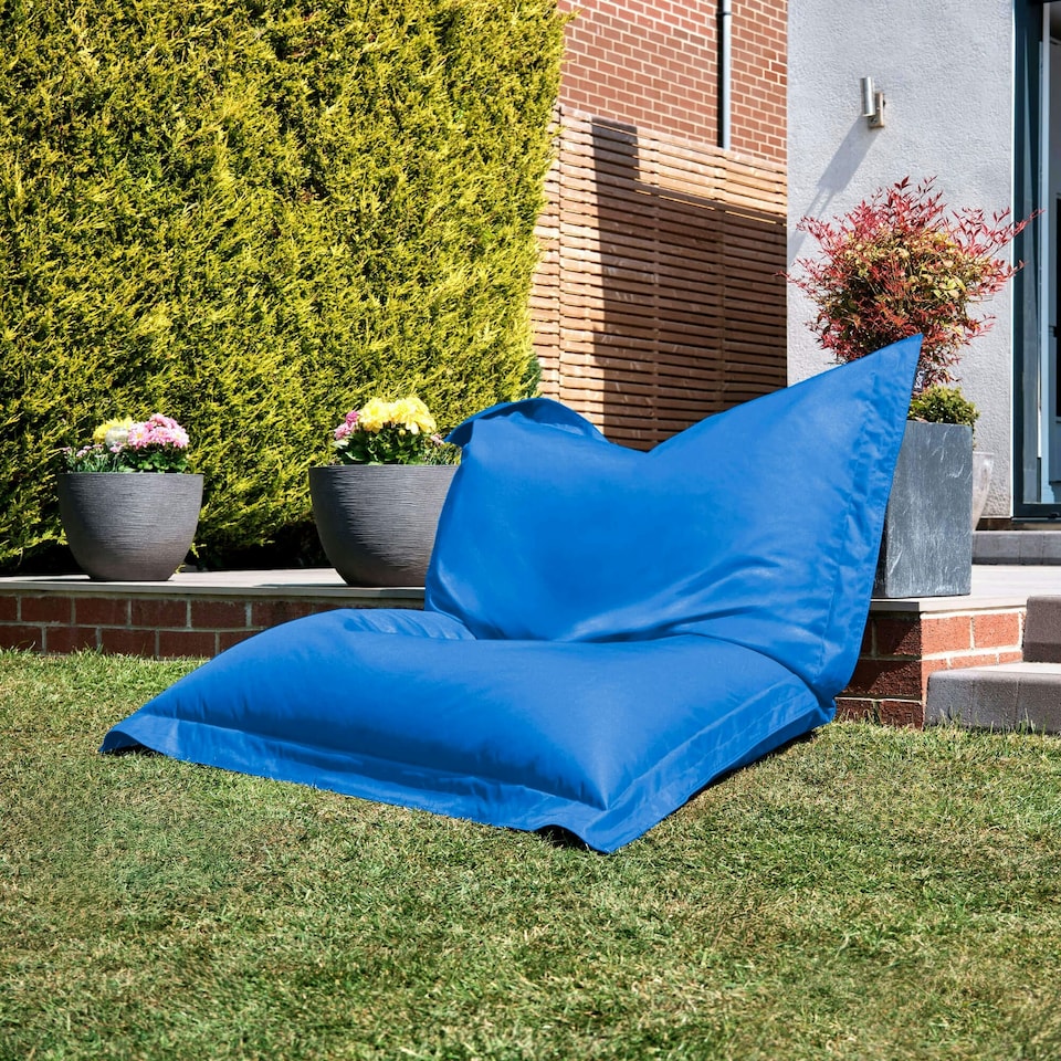 image 1 of icon Bazaar Bag Blue Giant Indoor Outdoor Bean Bag Lounger Blue