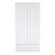 image 2 of Naia Wardrobe with 2 Doors 1 Drawer in White High Gloss