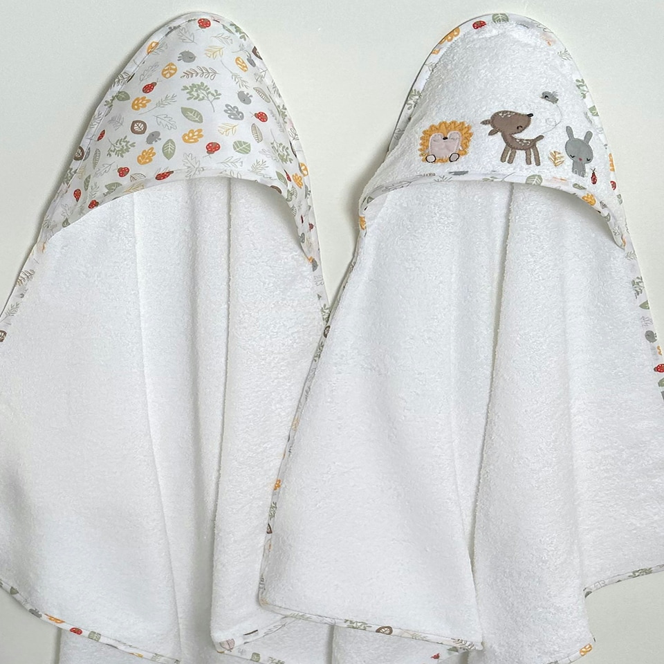 image 1 of Silver Cloud Treetops Hooded Cuddle Robes Pack of Two N/A