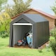 image 2 of Outsunny 2.1x3.6m Portable Shed, Waterproof Heavy Duty, Grey | Grey | 210W x 360D x 235Hcm | 1