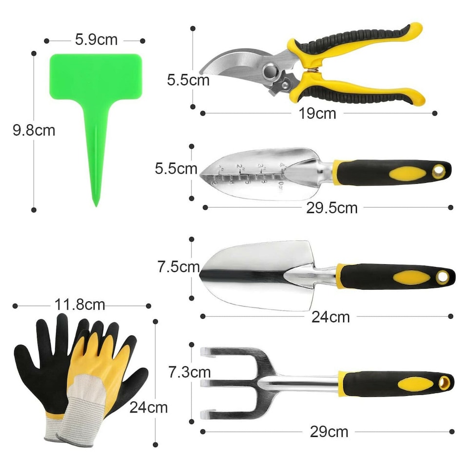 image 1 of 11 Piece Heavy Duty Garden Tool Set & Kit with Storage Bag