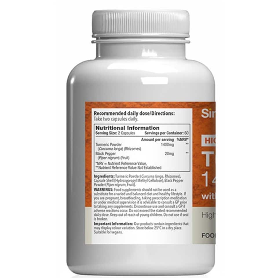 image 1 of Turmeric 1400mg with Black Pepper - 120 Capsules