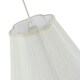 image 3 of White Victorian Pleated Faux Silk Lamp Shade with Embroidered Trims White