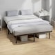 image 7 of HOMCOM 4ft6 Double Bed Frame, Metal Platform Bed Frame with 28 Wood Slats