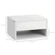 image 7 of HOMCOM Floating Bedside Table Set of 2 Wall Mounted Nightstand W/ Drawer Black