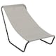 image 1 of Harbour Housewares Folding Beach Lounger - Matt Black/Beige