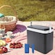 image 2 of 24L Rattan Design Cooler Lunch Box with 2 Ice Packs | Black | 1