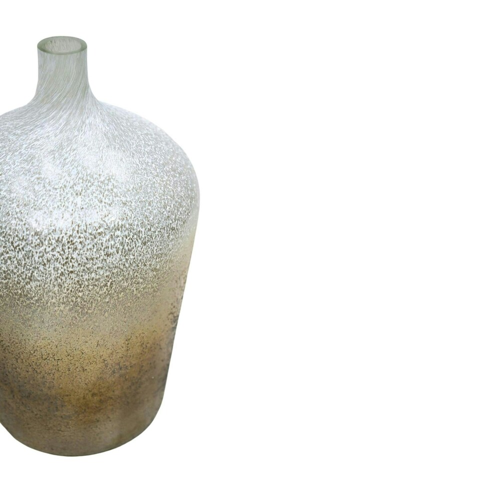 image 1 of Verre Stem Frosted Vase Blue