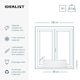 image 5 of Window Box Light Concrete White Garden Planter L80 W17 H17.5 cm, 24 ltrs Cap.
